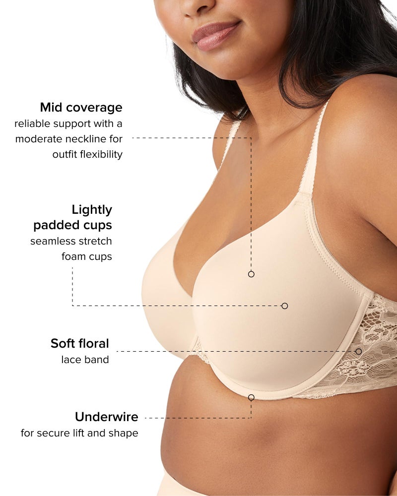 Wacoal Women's French Garden Lightly Padded Mid Coverage T-Shirt Bra, 85340 - Image 2
